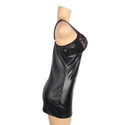 ROBE NOIR WETLOOK