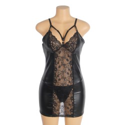 ROBE WETLOOK ET DENTELLE