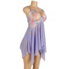 NUISETTE VIOLETTE AVEC DENTELLE MULTICOLOR