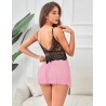 NUISETTE ROSE ET NOIR TRANSPARENTE