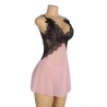 NUISETTE ROSE ET NOIR TRANSPARENTE