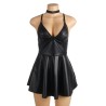 ROBE COURTE WETLOOK/SIMILI