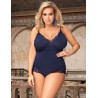 BODY BLEU MARINE EFFET SHORTY DENTELLE