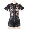 COMBISHORT WETLOOK ET DENTELLE