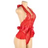 BODY ROUGE TOUT EN DENTELLE