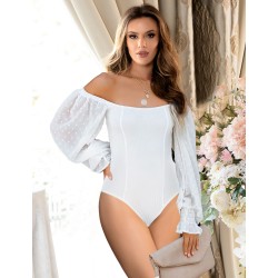 BODY BLANC MANCHE BOUFFANTE