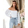 BODY BLANC MANCHE BOUFFANTE