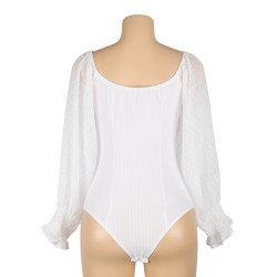 BODY BLANC MANCHE BOUFFANTE