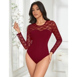 BODY ROUGE MANCHE LONGUE...