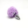 Metal Anal Fluffy Twist Plug S