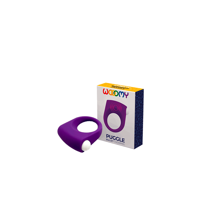 PUGGLE VIBRATING RING WITH BULLET PURPLE