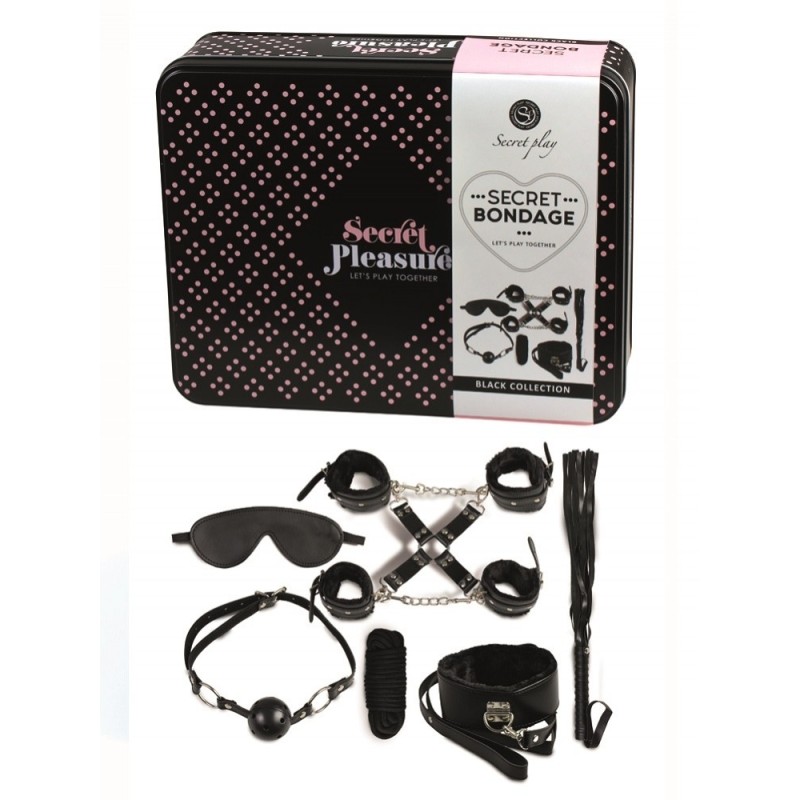 KIT BDSM 8 PIÈCES NOIR