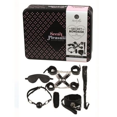 KIT BDSM 8 PIÈCES NOIR