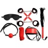 KIT BDSM ROUGE ET NOIR  8 PIÈCES