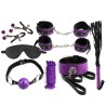 KIT BDSM NOIR ET VIOLET 8 PIÈCES