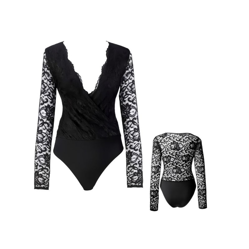 Chic body noir manche longue