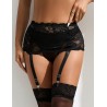 PORTE JARTELLE ET STRING NOIRE